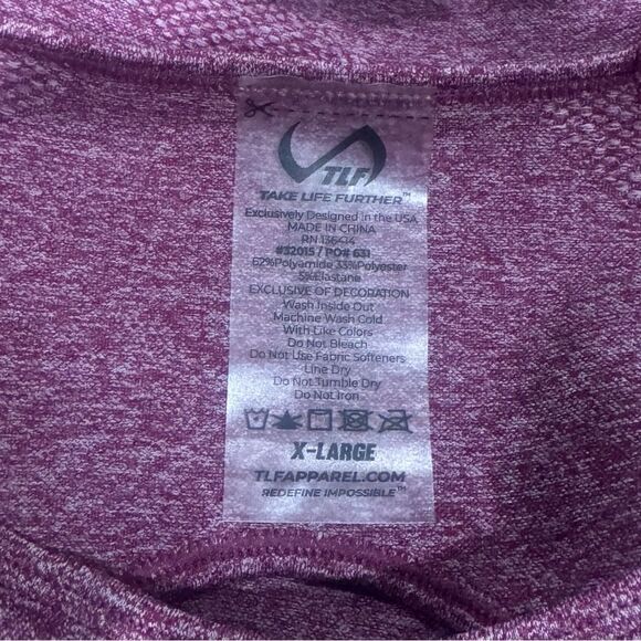 NEW TLF React Seamless Long Sleeve Athletic Shirt Berry Heather Women’s XL - Picture 5 of 5